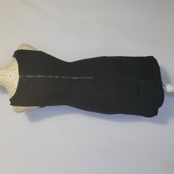 Anthropologie Holding Horses Blue Denim Tie Front Zip Back Sleeveless Dress XXS - Picture 11 of 15